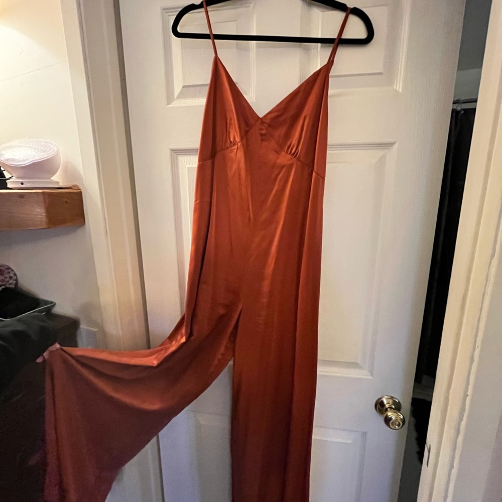 WeWoreWhat Rust Jumpsuit